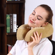 Gối chữ U kê cổ đi ô tô, máy bay loại dày GLC-01