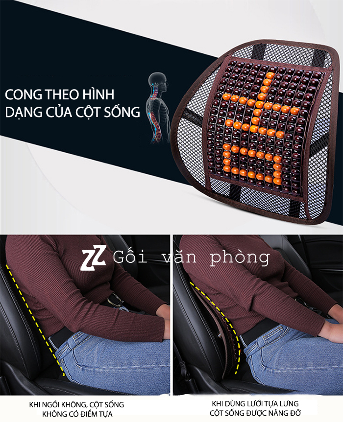 Tựa lưng hạt gỗ Tựa lưng hạt gỗ