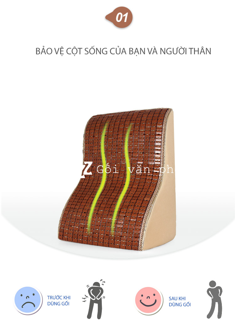 gối ngồi trên giường